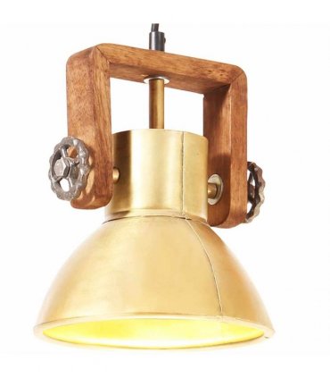 vidaXL Industrial Hanging Lamp 25 W Brass Round 19 cm E27