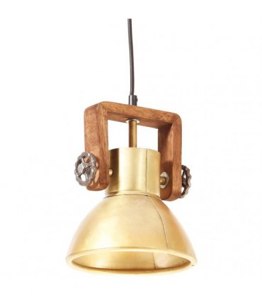 vidaXL Industrial Hanging Lamp 25 W Brass Round 19 cm E27