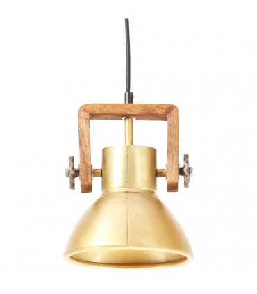 vidaXL Industrial Hanging Lamp 25 W Brass Round 19 cm E27