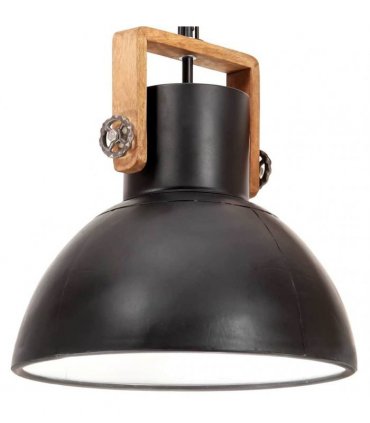 vidaXL Industrial Hanging Lamp 25 W Black Round 40 cm E27