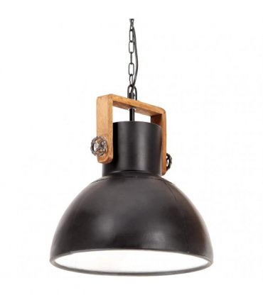 vidaXL Industrial Hanging Lamp 25 W Black Round 40 cm E27