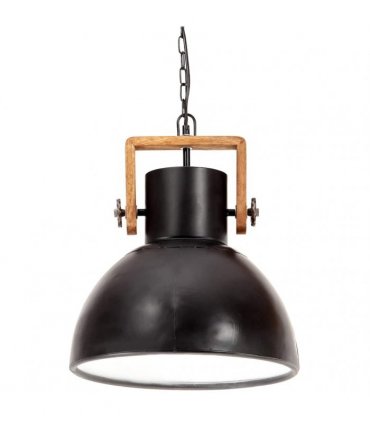 vidaXL Industrial Hanging Lamp 25 W Black Round 40 cm E27