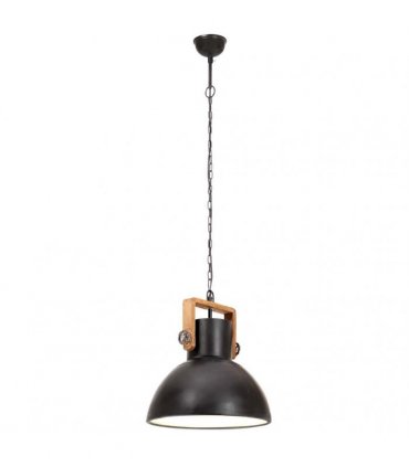 vidaXL Industrial Hanging Lamp 25 W Black Round 40 cm E27