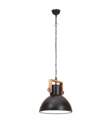 vidaXL Industrial Hanging Lamp 25 W Black Round 40 cm E27