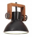 vidaXL Industrial Hanging Lamp 25 W Black Round 19 cm E27