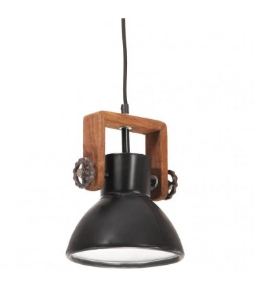 vidaXL Industrial Hanging Lamp 25 W Black Round 19 cm E27