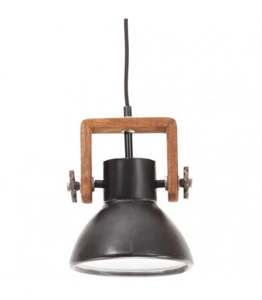 vidaXL Industrial Hanging Lamp 25 W Black Round 19 cm E27