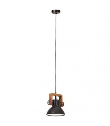 vidaXL Industrial Hanging Lamp 25 W Black Round 19 cm E27
