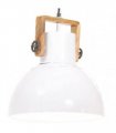 vidaXL Industrial Hanging Lamp 25 W White Round 40 cm E27