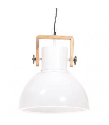 vidaXL Industrial Hanging Lamp 25 W White Round 40 cm E27