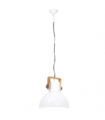 vidaXL Industrial Hanging Lamp 25 W White Round 40 cm E27