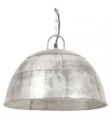 vidaXL Industrial Vintage Hanging Lamp 25 W Silver Round 41 cm E27