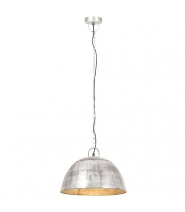 vidaXL Industrial Vintage Hanging Lamp 25 W Silver Round 41 cm E27
