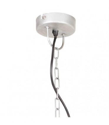 vidaXL Industrial Vintage Hanging Lamp 25 W Silver Round 41 cm E27