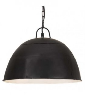 vidaXL Industrial Vintage Hanging Lamp 25 W Black Round 41 cm E27