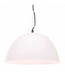 vidaXL Industrial Vintage Hanging Lamp 25 W White Round 41 cm E27
