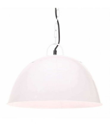 vidaXL Industrial Vintage Hanging Lamp 25 W White Round 41 cm E27