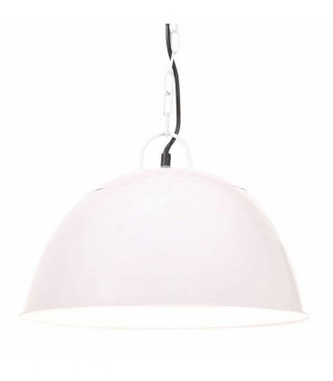 vidaXL Industrial Vintage Hanging Lamp 25 W White Round 41 cm E27
