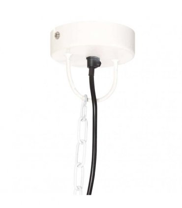 vidaXL Industrial Vintage Hanging Lamp 25 W White Round 41 cm E27