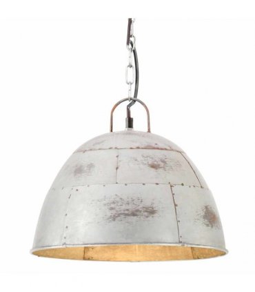 vidaXL Industrial Vintage Hanging Lamp 25 W Silver Round 31 cm E27