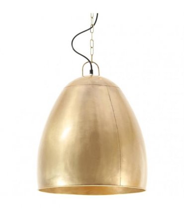 vidaXL Industrial Hanging Lamp 25 W Brass Round 42 cm E27