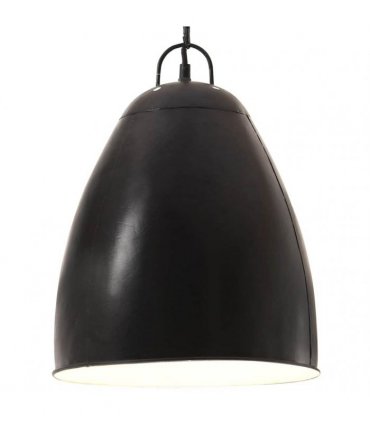 vidaXL Industrial Hanging Lamp 25 W Black Round 32 cm E27