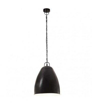 vidaXL Industrial Hanging Lamp 25 W Black Round 32 cm E27
