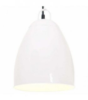 vidaXL Industrial Hanging Lamp 25 W White Round 32 cm E27
