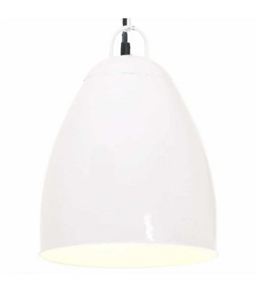 vidaXL Industrial Hanging Lamp 25 W White Round 32 cm E27
