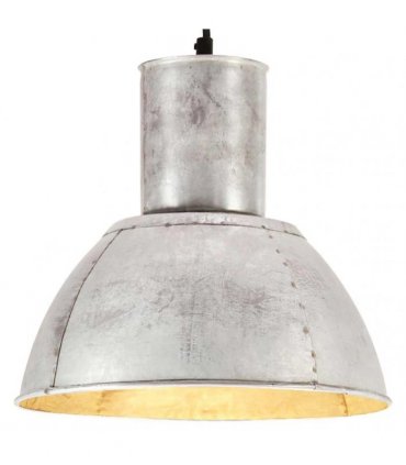 vidaXL Hanging Lamp 25 W Silver Round 28.5 cm E27