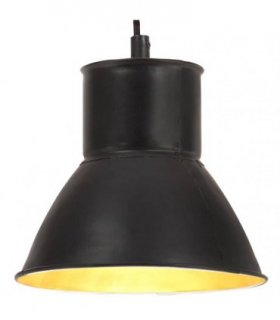vidaXL Hanging Lamp 25 W Black Round 17 cm E27