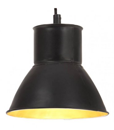 vidaXL Hanging Lamp 25 W Black Round 17 cm E27