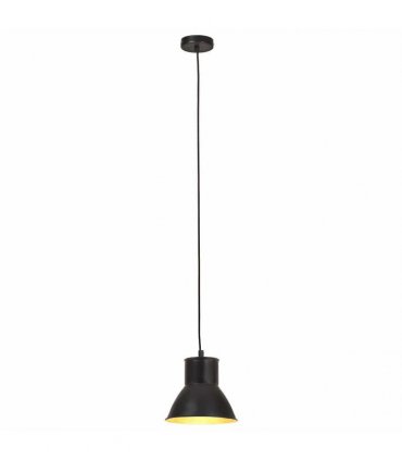 vidaXL Hanging Lamp 25 W Black Round 17 cm E27