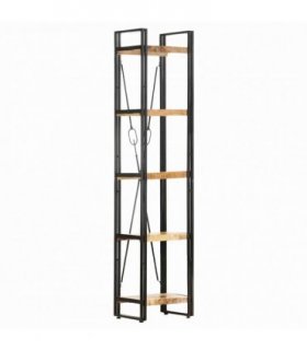 vidaXL 5-Tier Bookcase 39x30x180 cm Solid Mango Wood