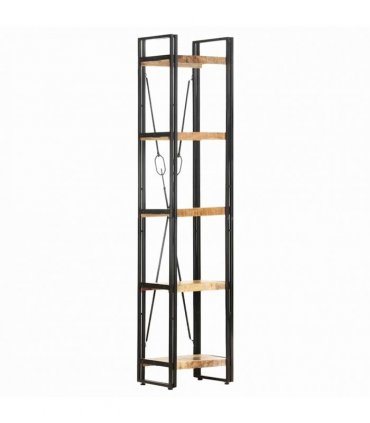 vidaXL 5-Tier Bookcase 39x30x180 cm Solid Mango Wood