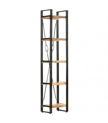 vidaXL 5-Tier Bookcase 39x30x180 cm Solid Mango Wood