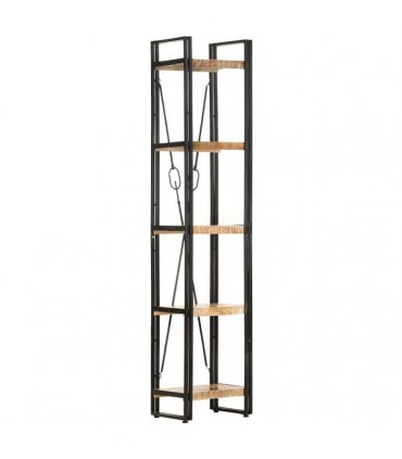 vidaXL 5-Tier Bookcase 39x30x180 cm Solid Mango Wood