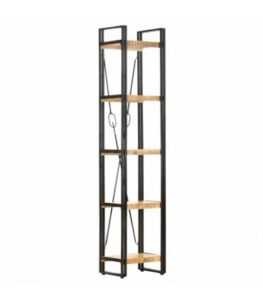 vidaXL 5-Tier Bookcase 39x30x180 cm Solid Mango Wood