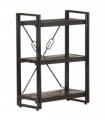 vidaXL 3-Tier Bookcase Black 60x30x80 cm Solid Mango Wood
