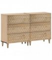 vidaXL Side Cabinets 2 pcs 60x33x75 cm Solid Wood Mango