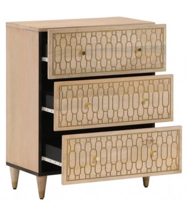 vidaXL Side Cabinets 2 pcs 60x33x75 cm Solid Wood Mango