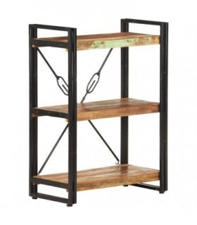 vidaXL 3-Tier Bookcase 60x30x80 cm Solid Reclaimed Wood