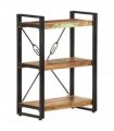 vidaXL 3-Tier Bookcase 60x30x80 cm Solid Reclaimed Wood