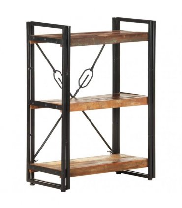 vidaXL 3-Tier Bookcase 60x30x80 cm Solid Reclaimed Wood