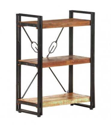 vidaXL 3-Tier Bookcase 60x30x80 cm Solid Reclaimed Wood