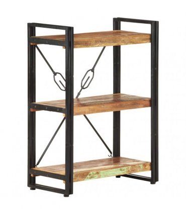 vidaXL 3-Tier Bookcase 60x30x80 cm Solid Reclaimed Wood