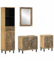vidaXL 4 Piece Bathroom Furniture Set Solid Wood Mango