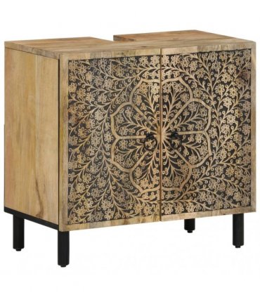 vidaXL 4 Piece Bathroom Furniture Set Solid Wood Mango