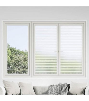 vidaXL Window Films Frosted Stripes Design PVC