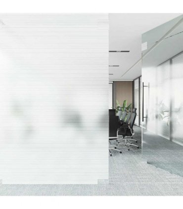 vidaXL Window Films Frosted Stripes Design PVC